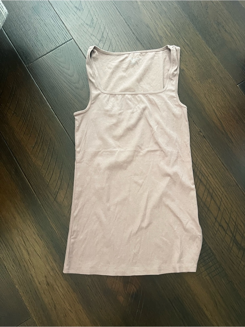 Slim fit square neck dark taupe tank